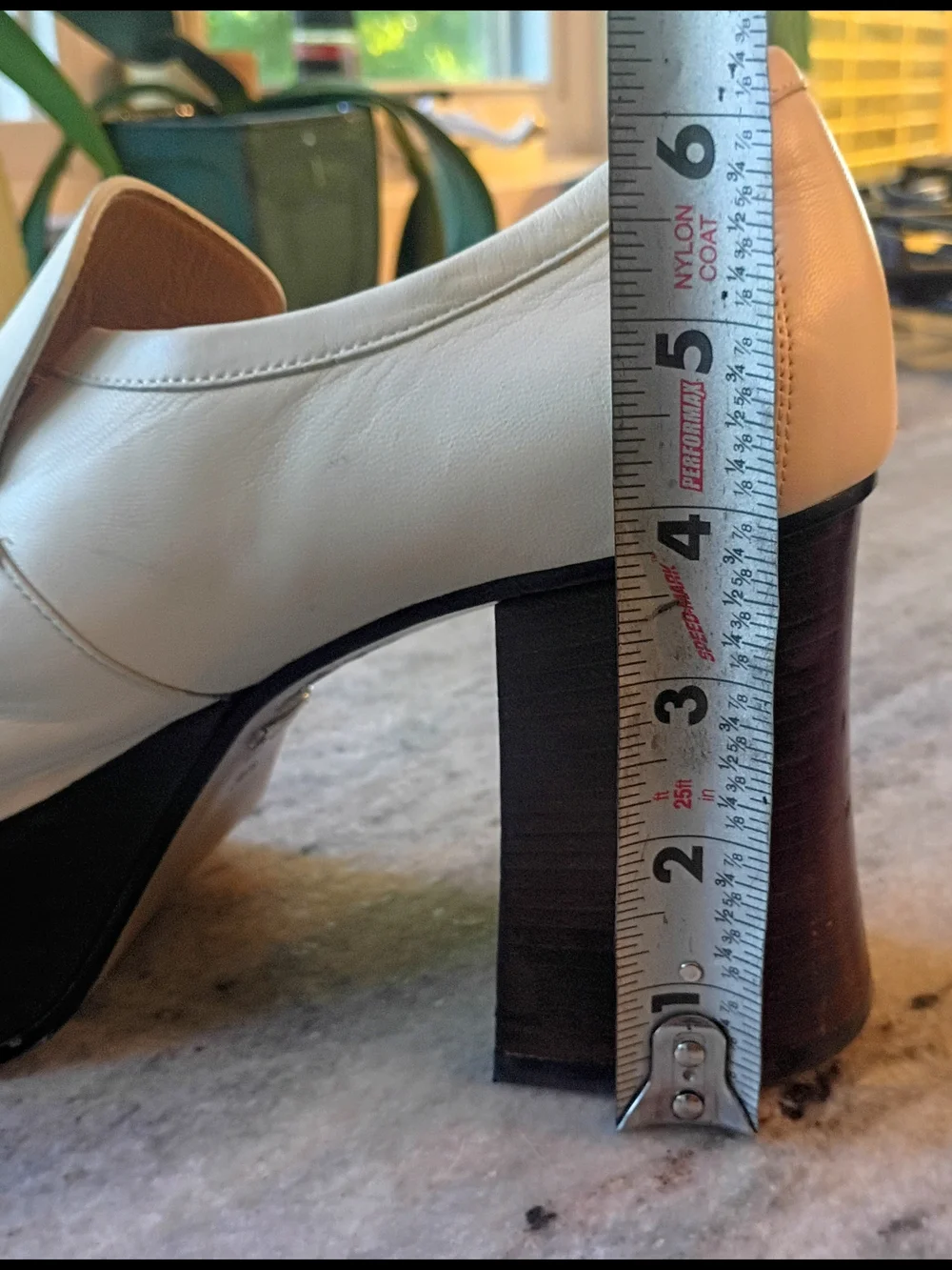 Gucci Classic 1950 Reimaged Horsebit 95 Leather Platform Loafer Size 7.5 White